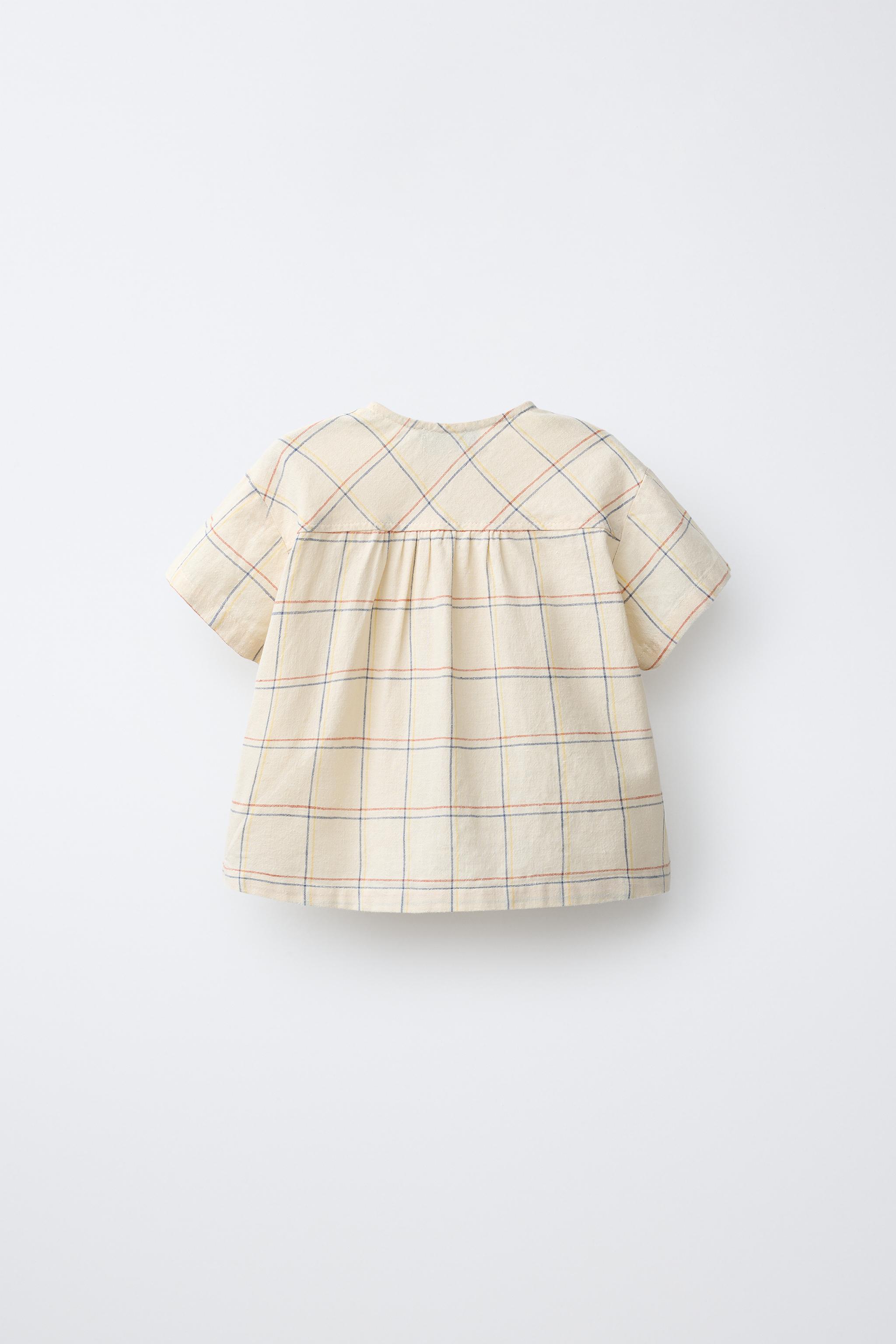 EMBROIDERED PLAID SHIRT